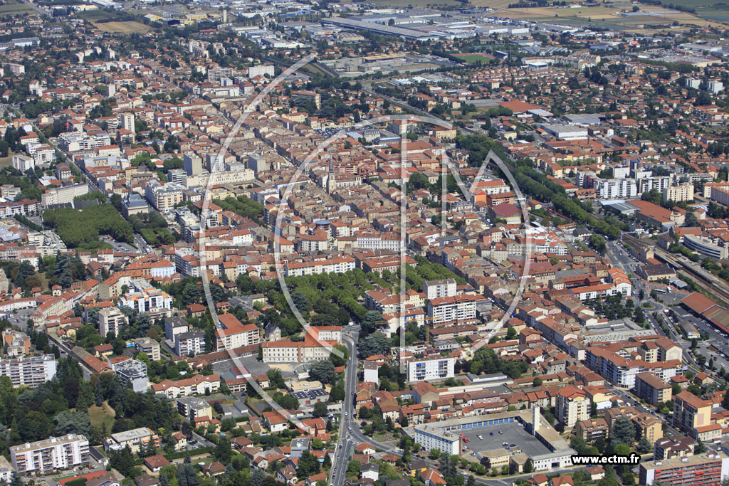 Photo arienne de Villefranche-sur-Sane