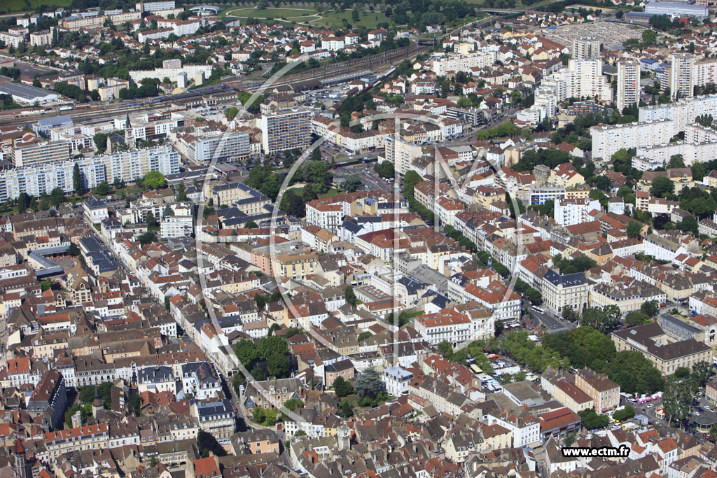 Photo arienne de Chalon-sur-Sane (Quartier Centre-Citadelle)
