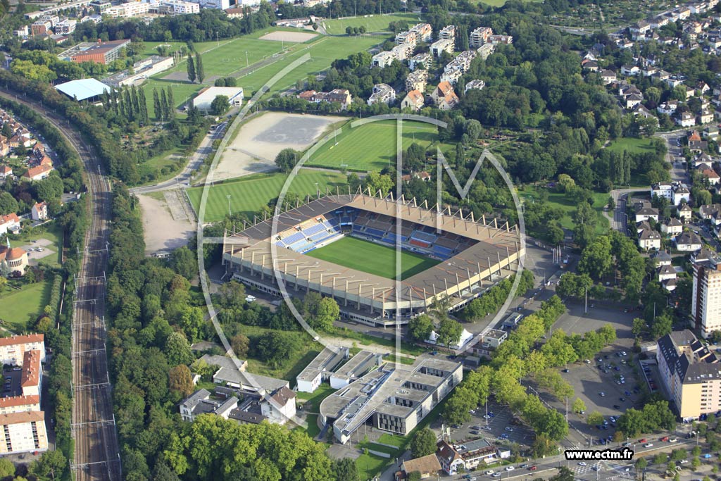 Photo arienne de Strasbourg (Stade de la Meinau)