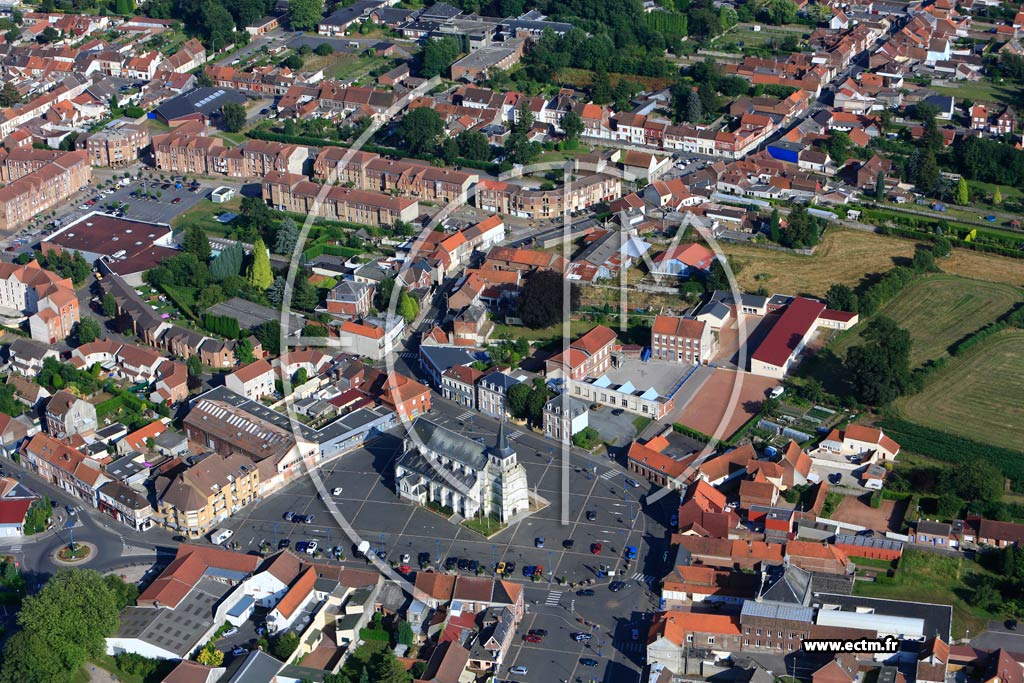 Photo arienne de Auchel (Place de la Rpublique)