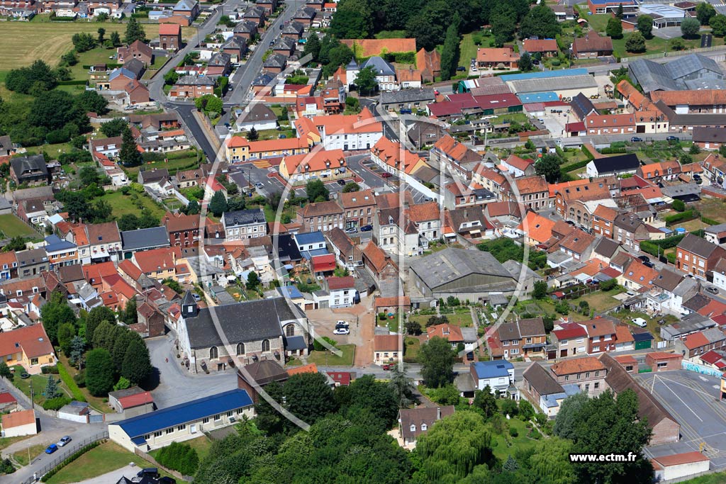 Photo arienne de Chocques (Rue Principale)