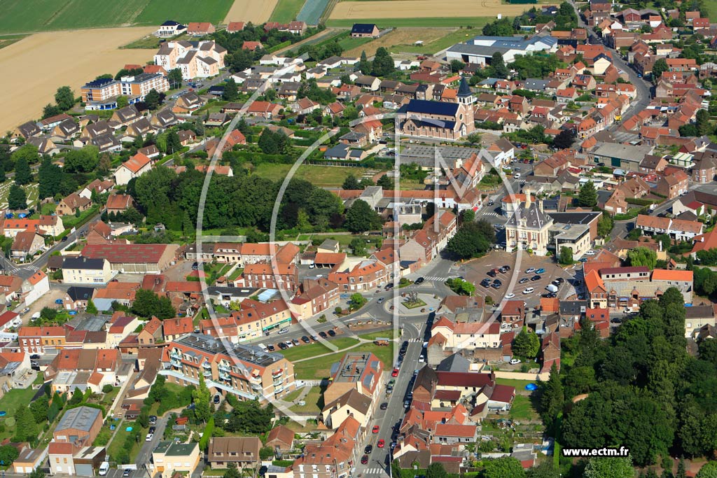 Photo arienne de Loos-en-Gohelle (Place de la Rpublique)