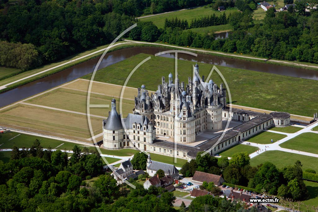 Photo arienne de Chambord (Chteau de Chambord)