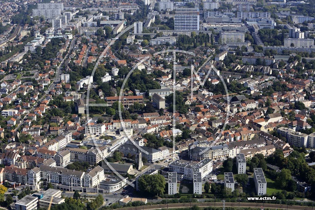 Photo arienne de Massy (Quartier de la Gare)