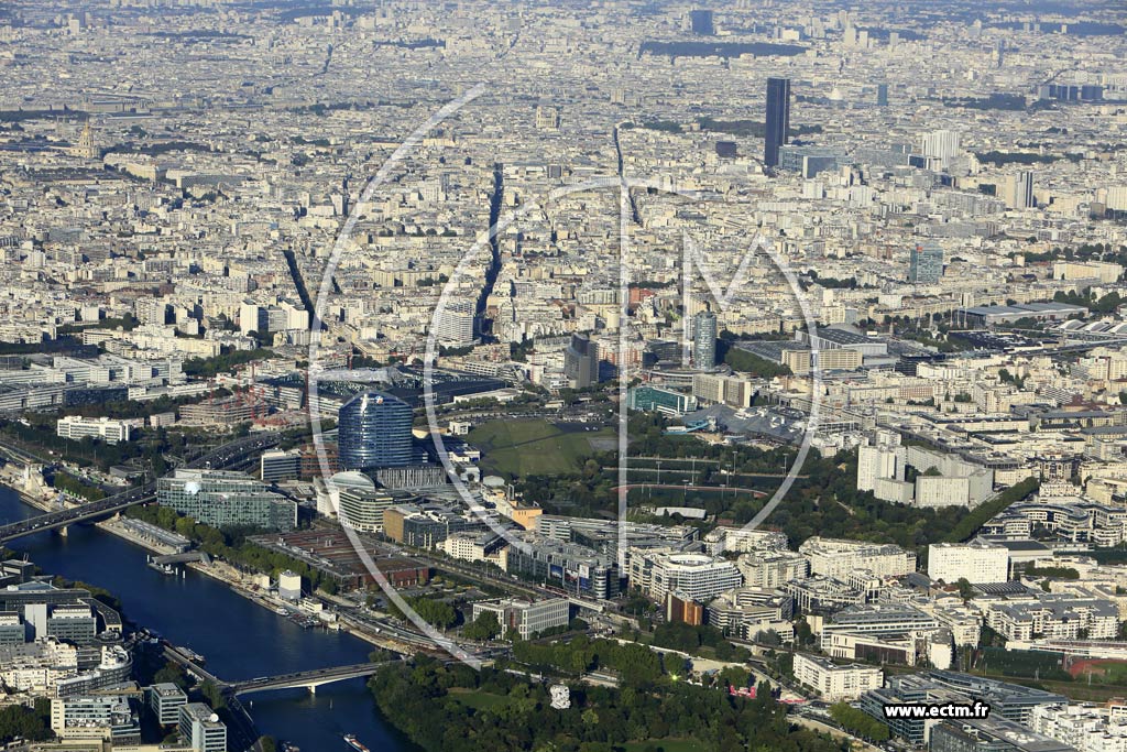 Photo arienne de Paris (Hliport de Paris et Parc Suzanne-Lenglen)