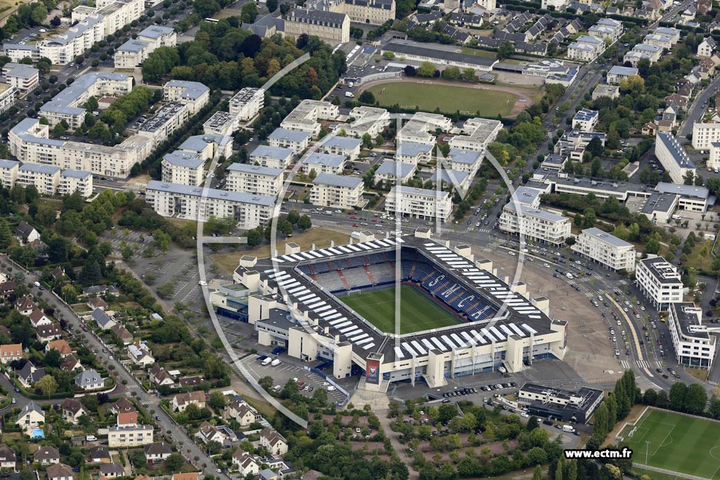 Photo arienne de Caen (Stade Michel d'Ornano)