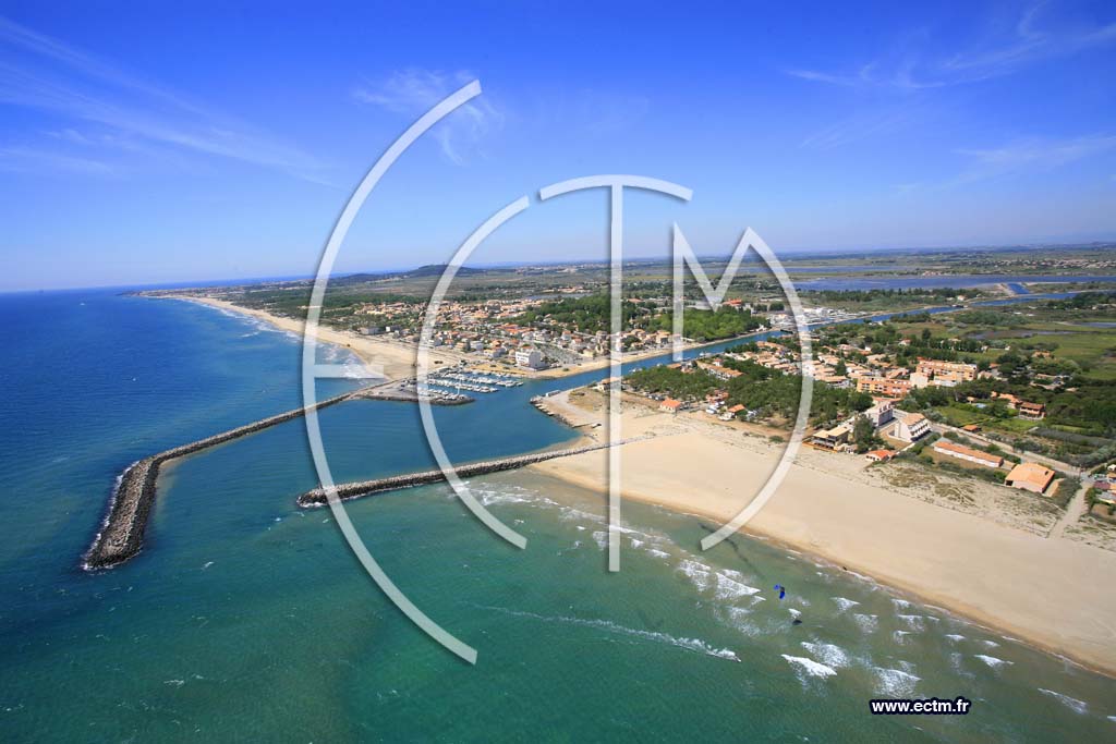 Photo arienne de Marseillan plage