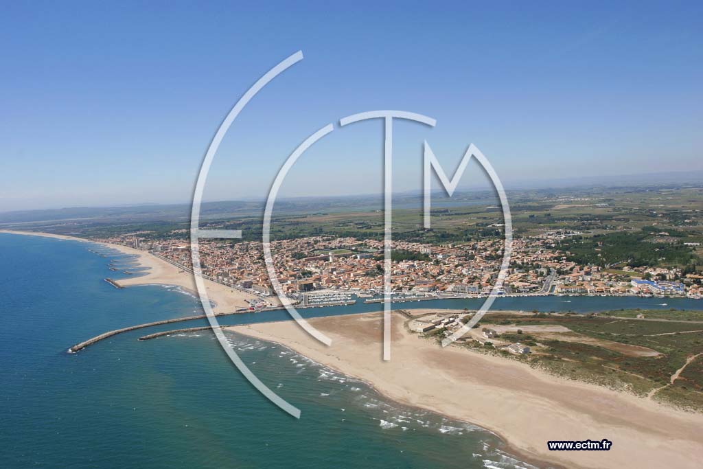 Photo arienne de Valras Plage