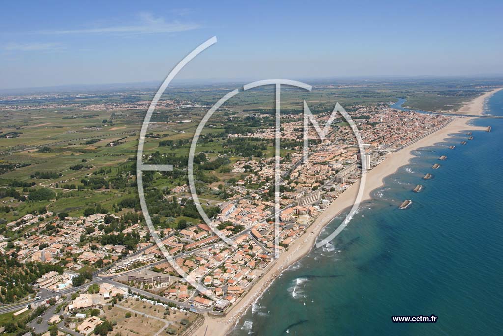 Photo arienne de Valras Plage