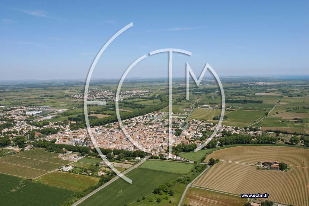 Photo arienne de Villeneuve Les Beziers