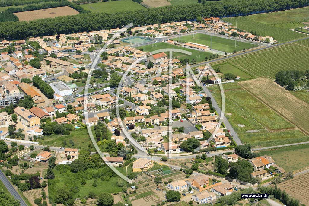 Photo arienne de Villeneuve Les Beziers