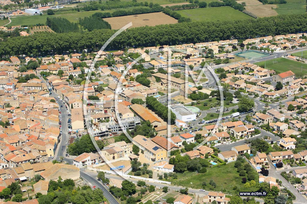 Photo arienne de Villeneuve Les Beziers