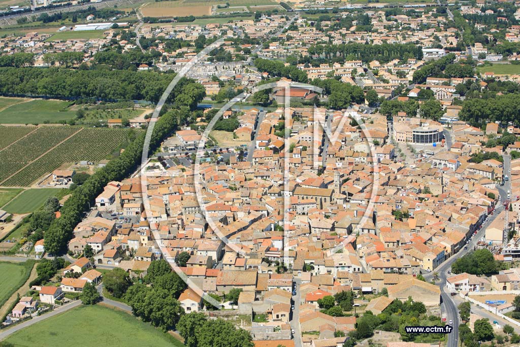 Photo arienne de Villeneuve Les Beziers