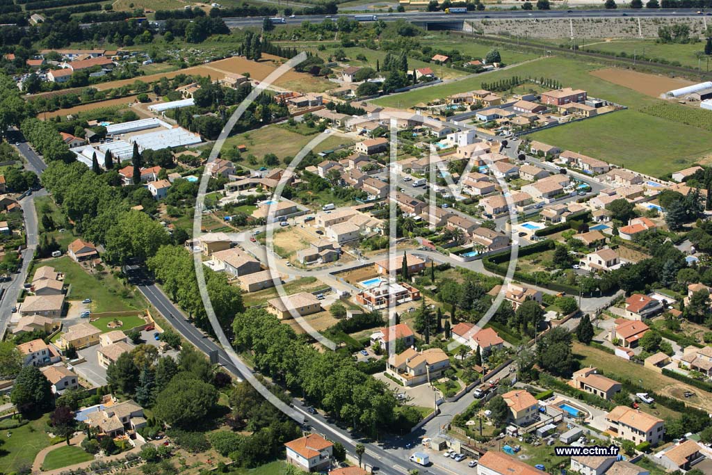 Photo arienne de Villeneuve Les Beziers