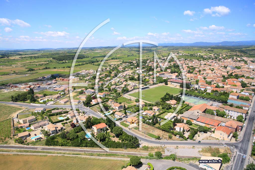 Photo arienne de Cazouls les Beziers