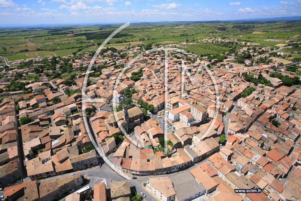 Photo arienne de Cazouls les Beziers