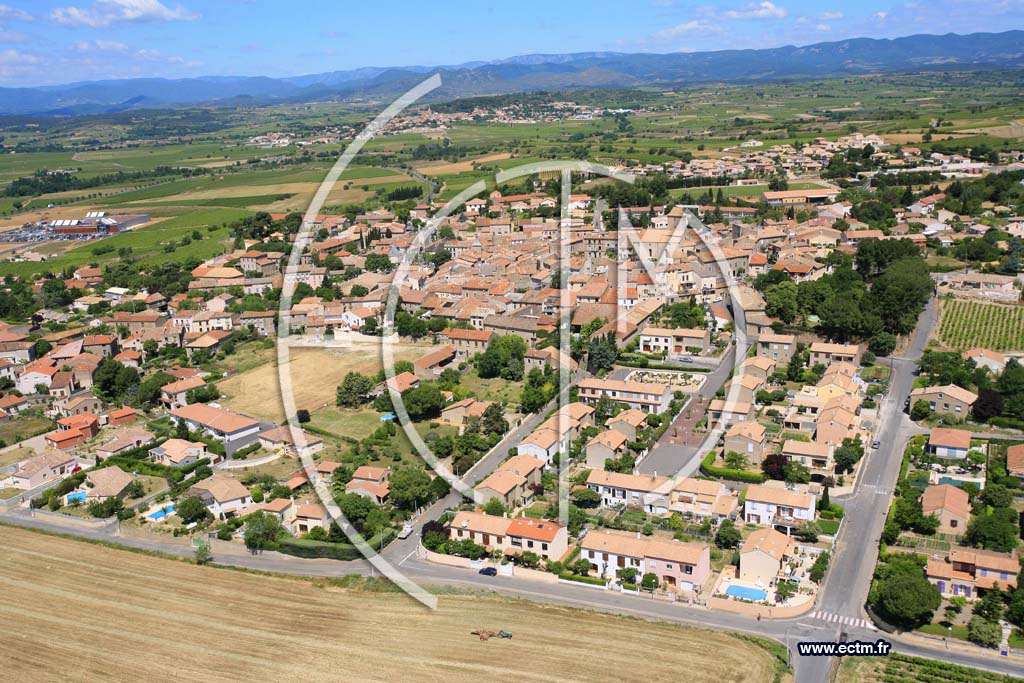 Photo arienne de Thezan les Beziers