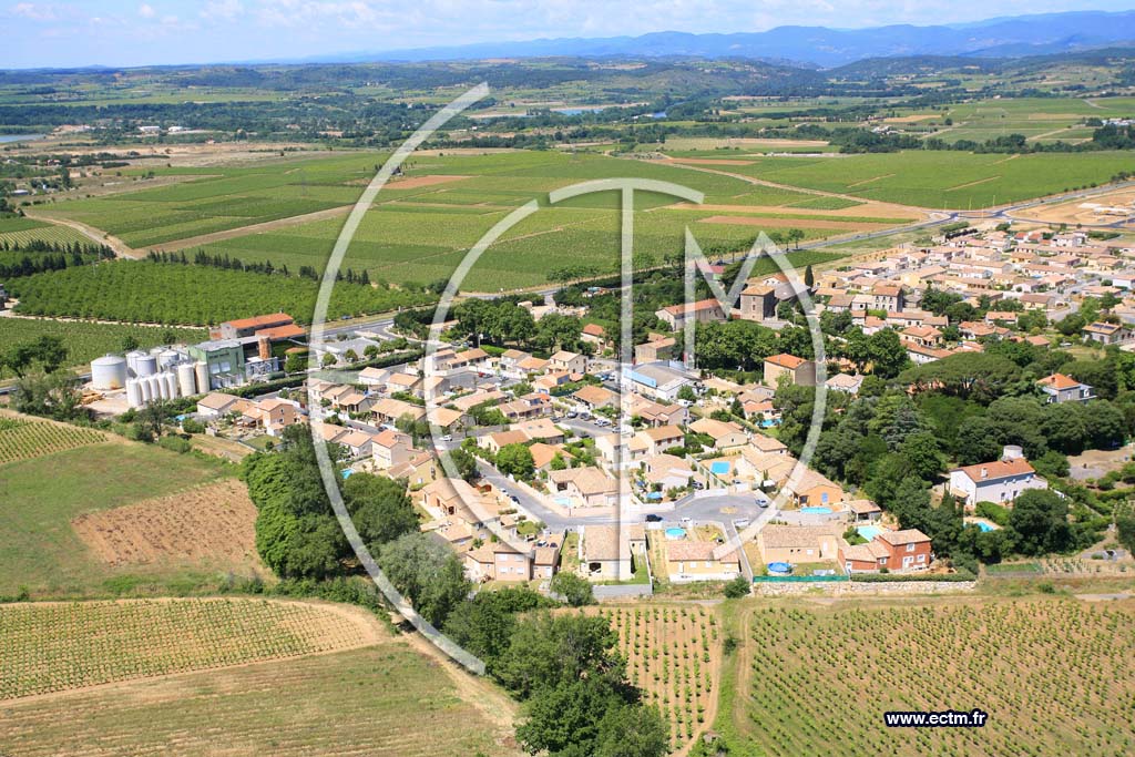 Photo arienne de Thezan les Beziers