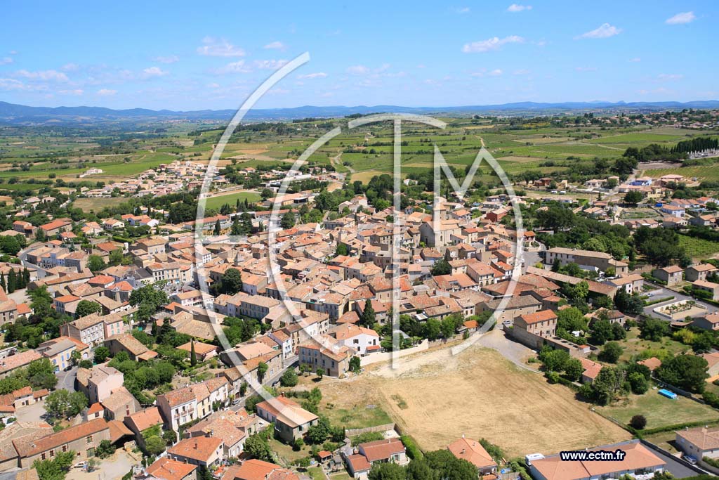 Photo arienne de Thezan les Beziers