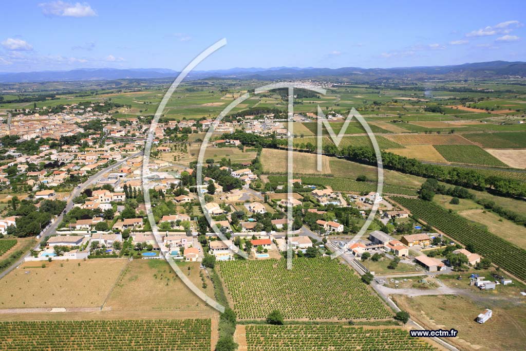 Photo arienne de alignan du vent