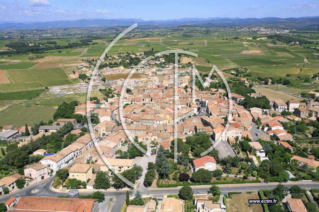 Photo arienne de alignan du vent