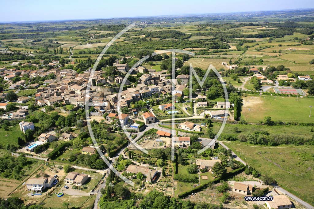 Photo arienne de Saint Pons de Mauchiens