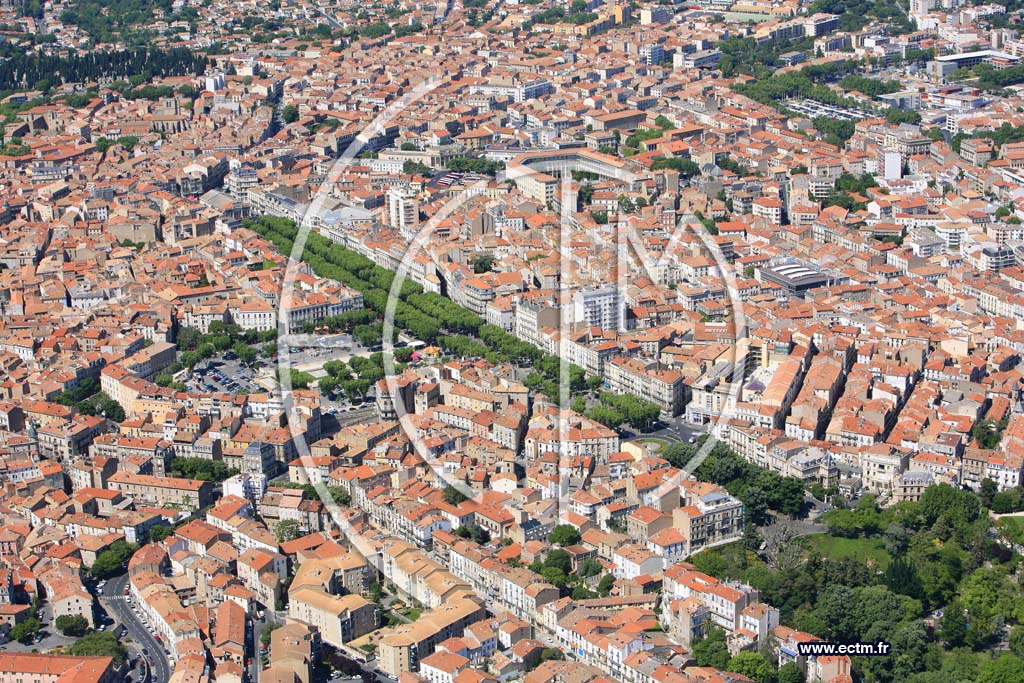 Photo arienne de Beziers
