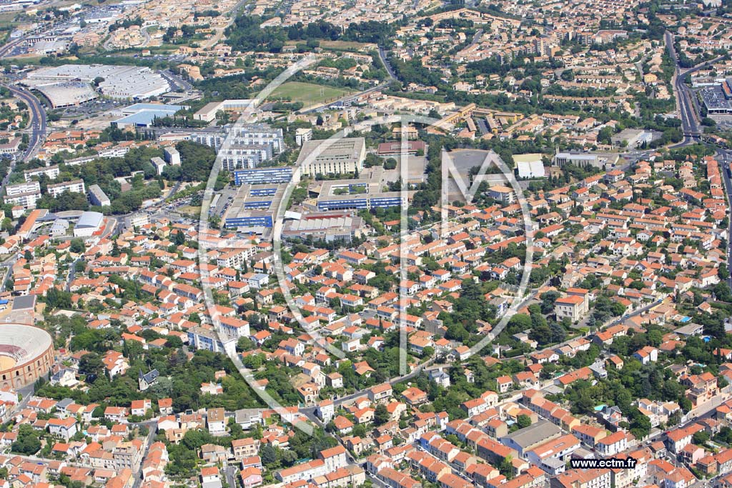 Photo arienne de Beziers