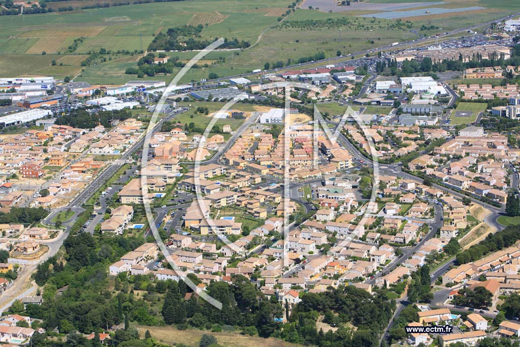 Photo arienne de Beziers