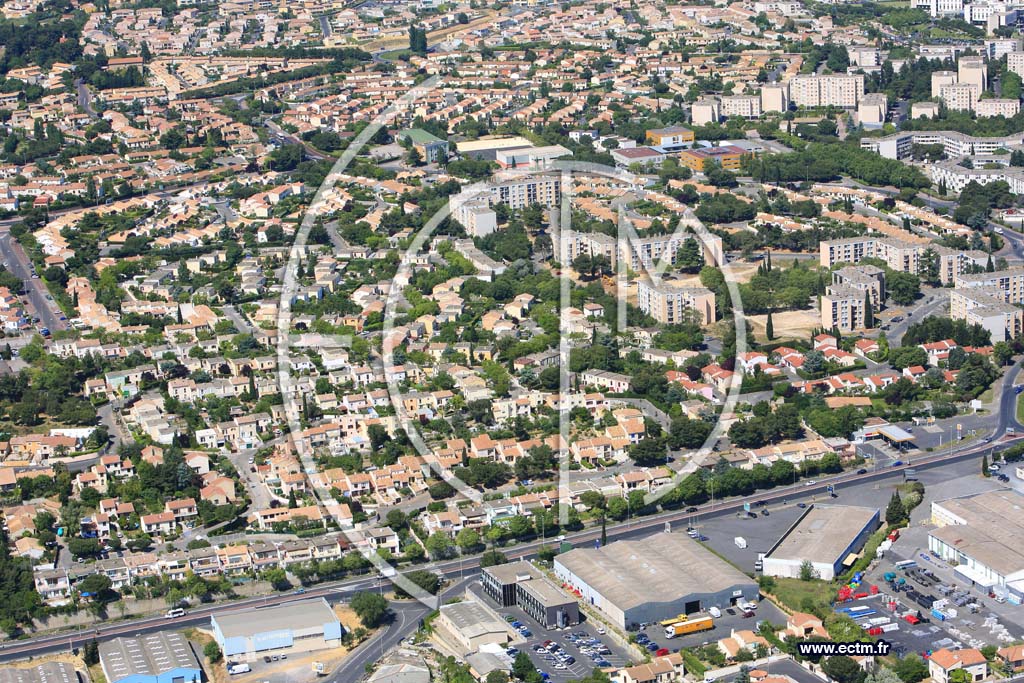 Photo arienne de Beziers