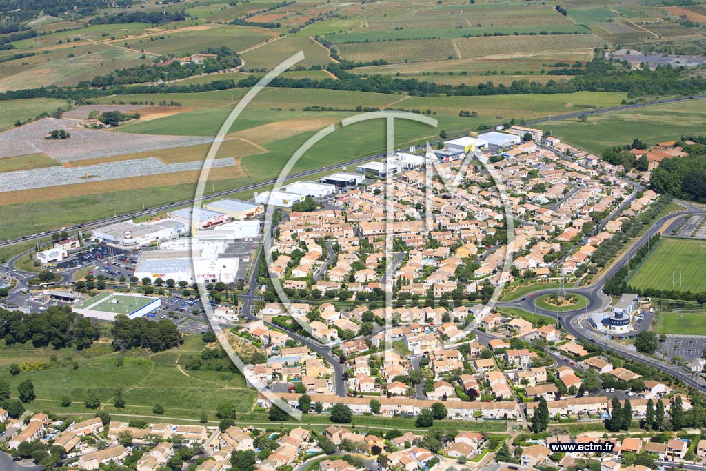 Photo arienne de Beziers