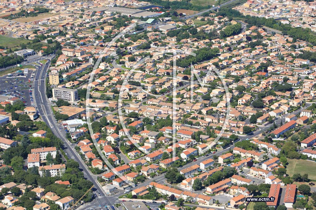 Photo arienne de Beziers