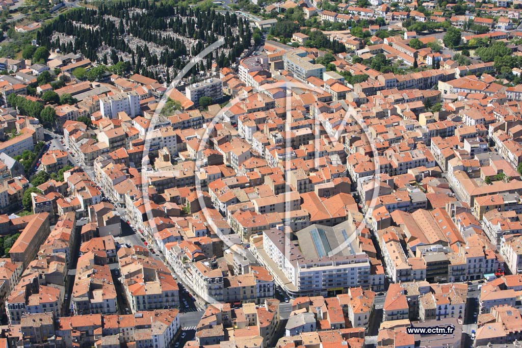 Photo arienne de Beziers
