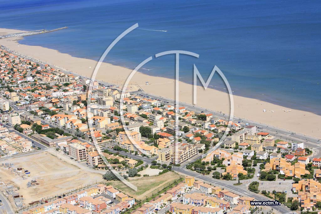 Photo arienne de Narbonne plage