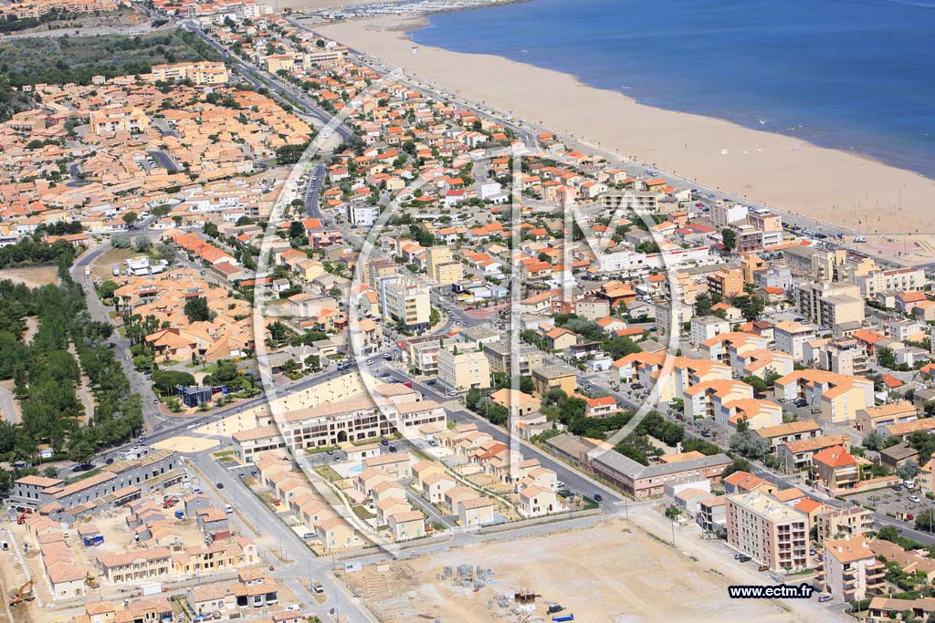 Photo arienne de Narbonne plage