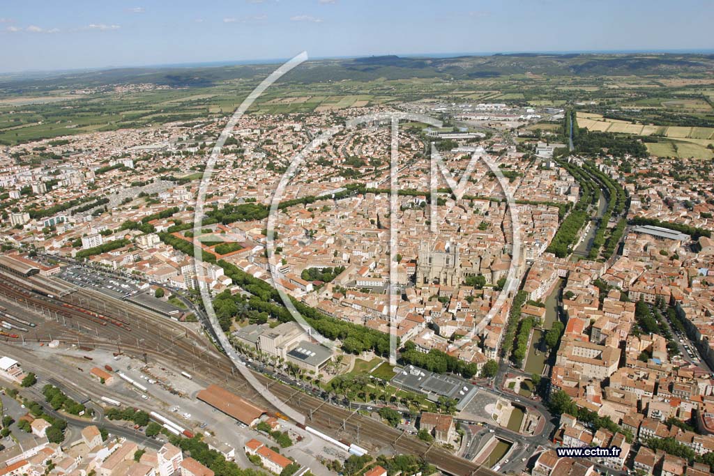 Photo arienne de Narbonne