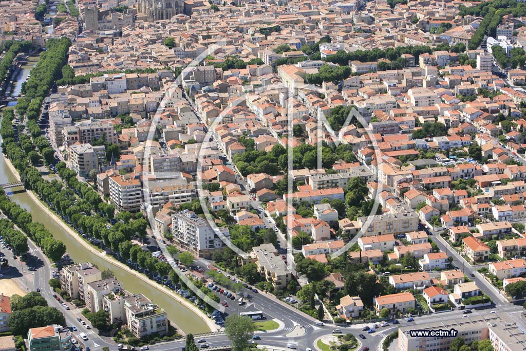 Photo arienne de Narbonne