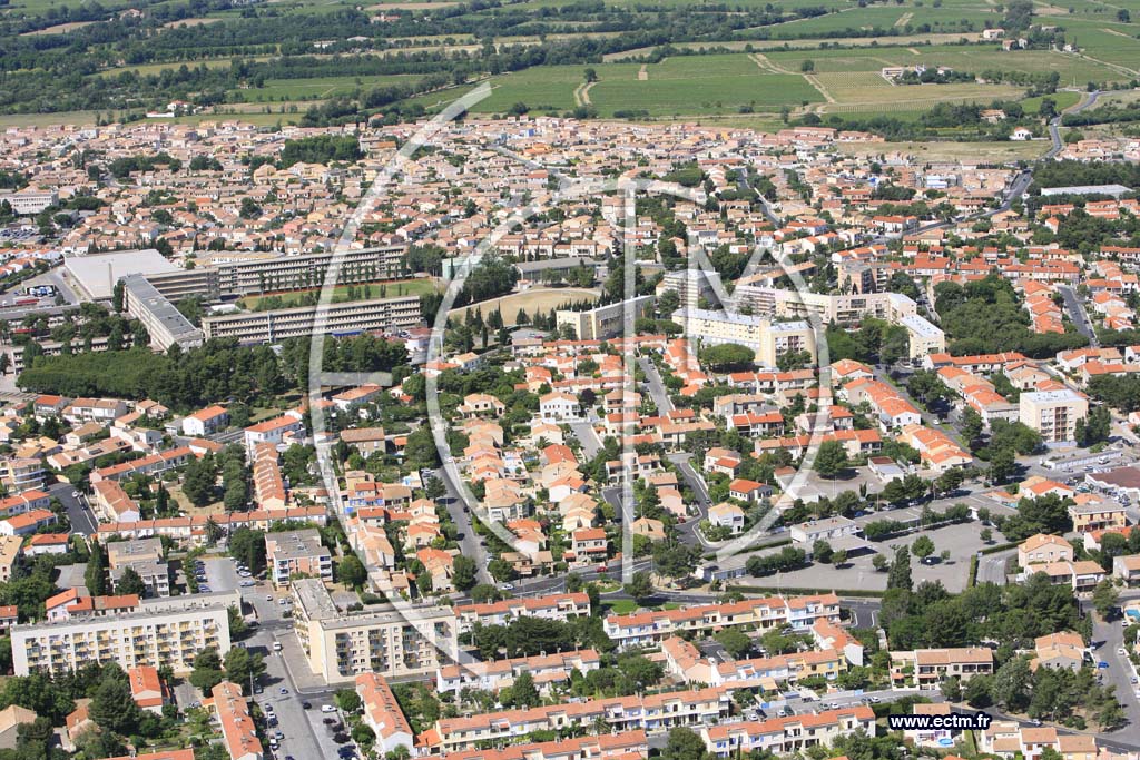 Photo arienne de Narbonne