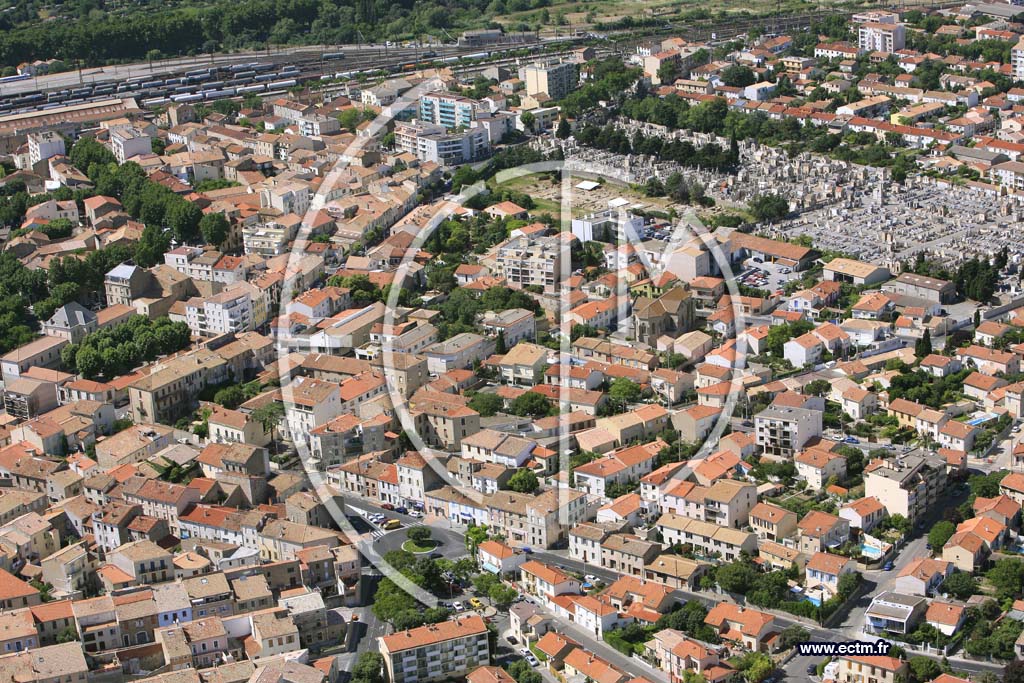 Photo arienne de Narbonne