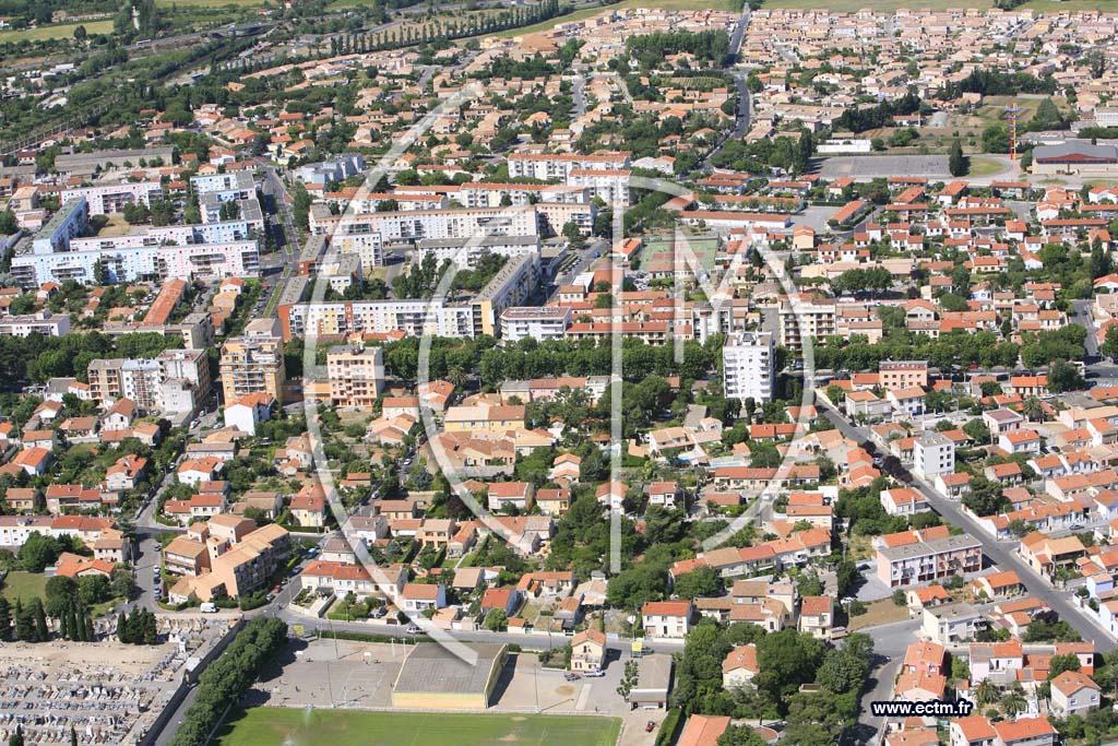 Photo arienne de Narbonne