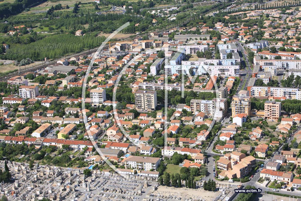 Photo arienne de Narbonne