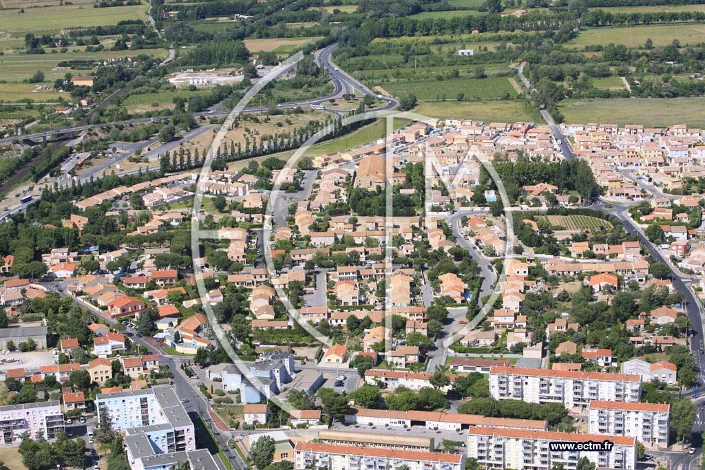 Photo arienne de Narbonne