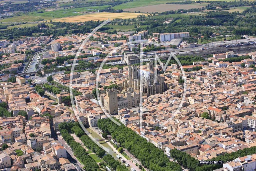 Photo arienne de Narbonne