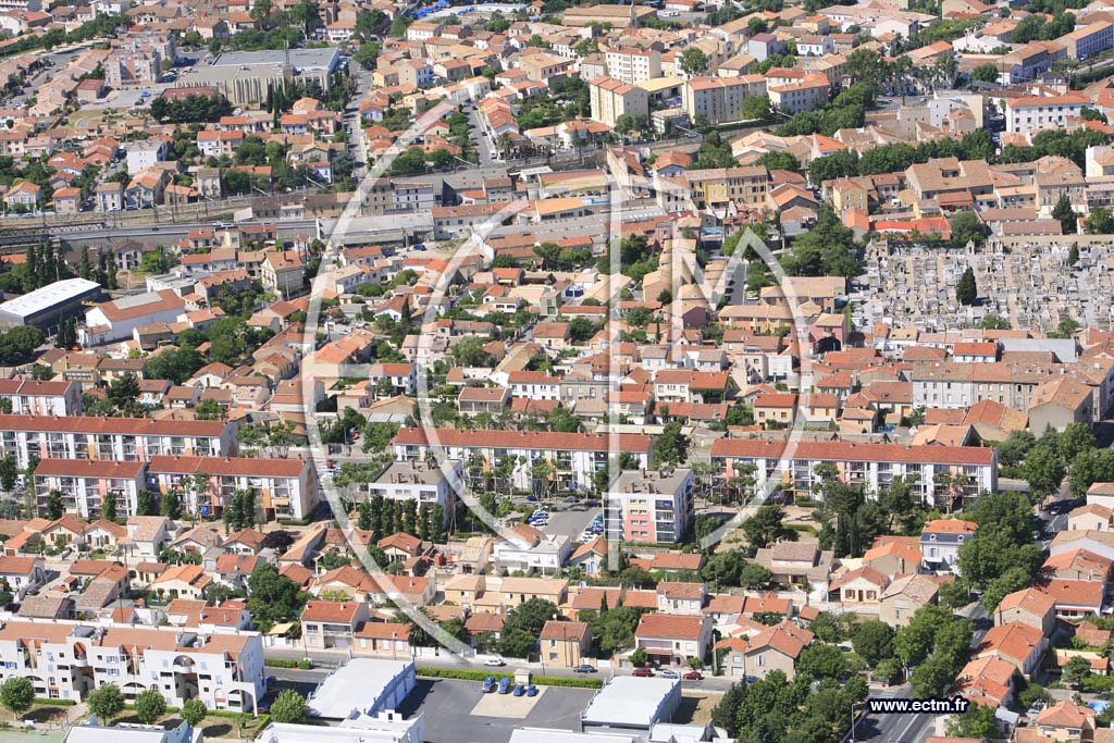 Photo arienne de Narbonne