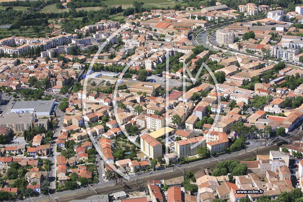 Photo arienne de Narbonne