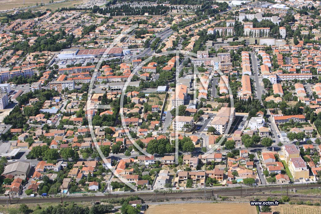 Photo arienne de Narbonne