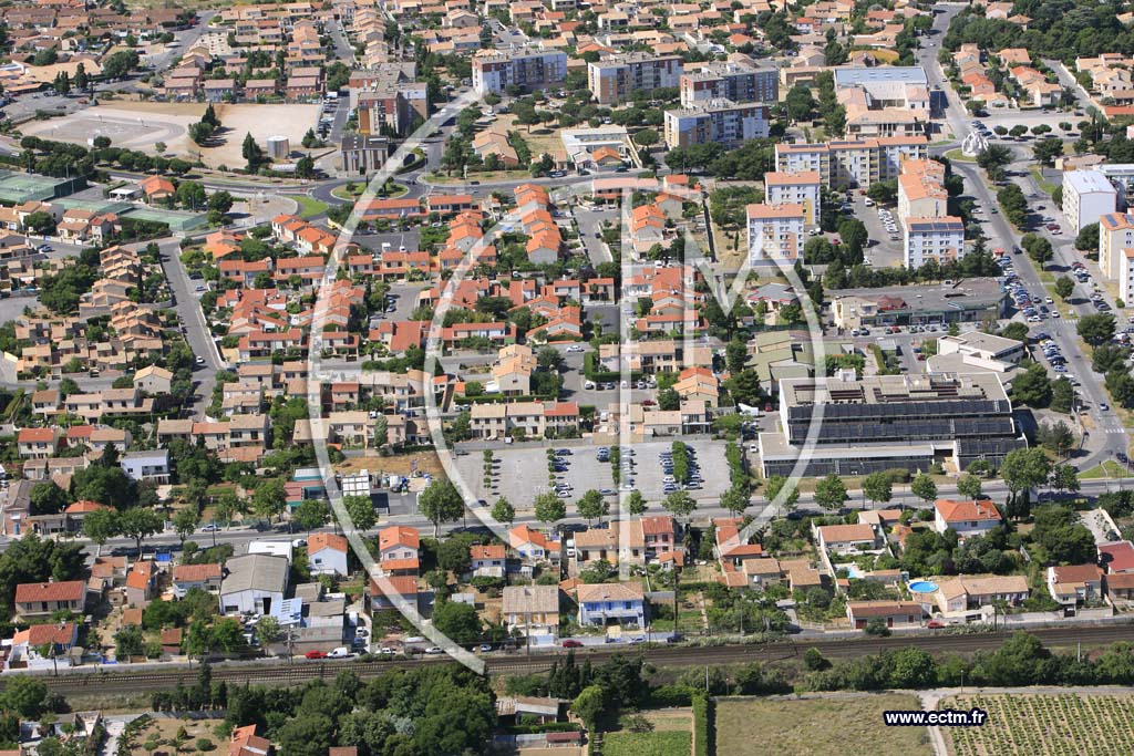 Photo arienne de Narbonne