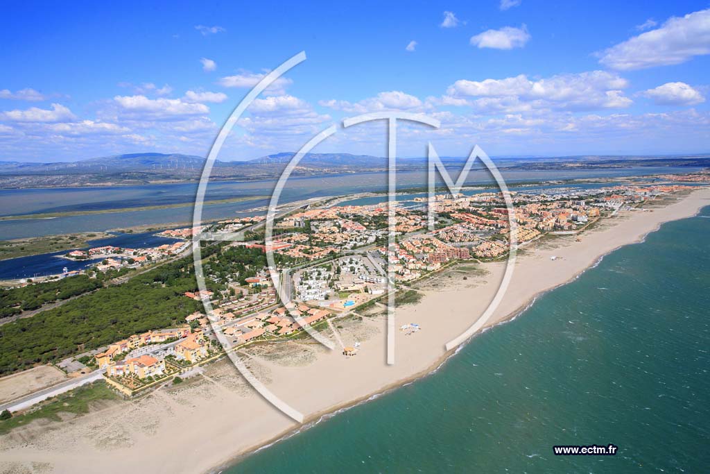 Photo arienne de port leucate