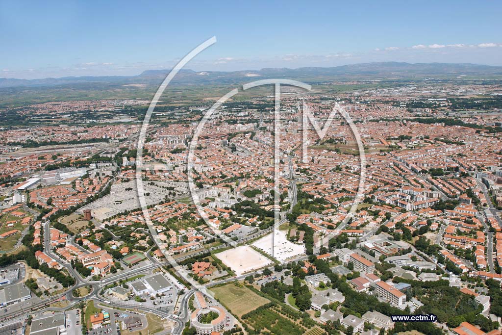 Photo arienne de Perpignan