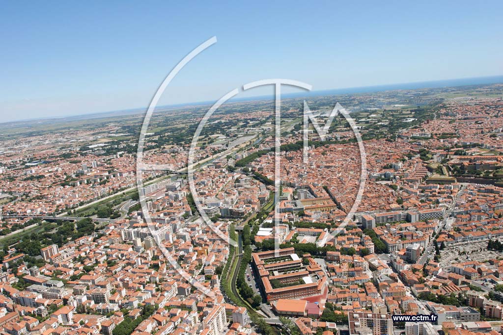 Photo arienne de Perpignan